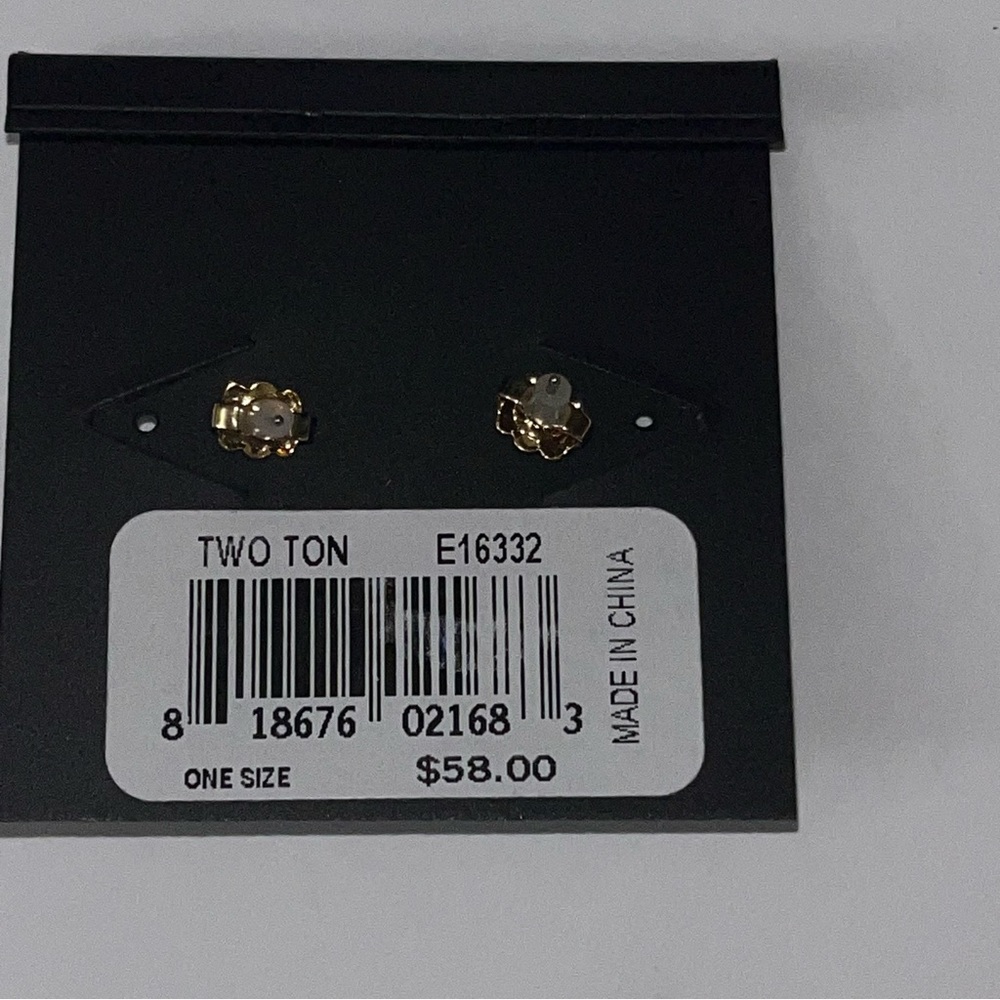 Rebecca Minkoff Two Toned Interconnected Circle Dangle Post Earrings New w/ Tag - Picture 3 of 10